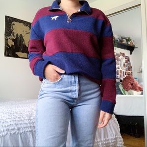 PINK quarter-zip sweatshirt